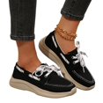 thumbnail image 4 of Willtoo Women's Low Top Canvas Shoes Lace Up Sneakers Lightweight Casual Walking Shoes Comfortable Soft Sole Non Slip Orthopedic Sneakers, 4 of 4