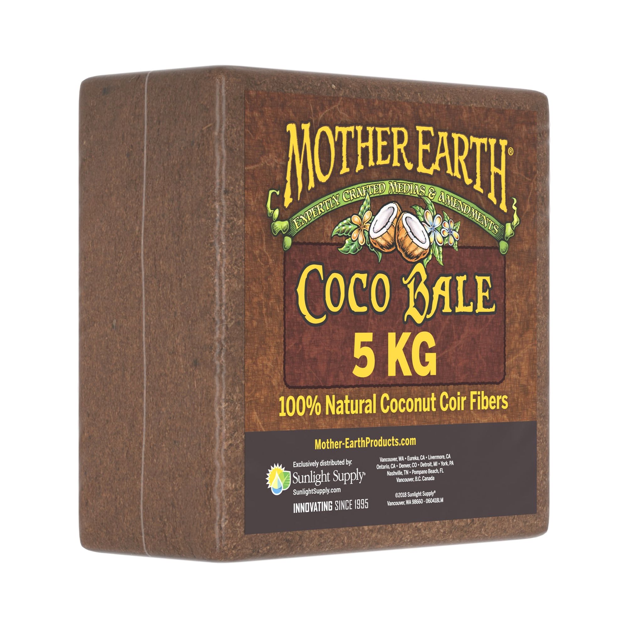 Mother Earth Coco Bale 5 kg, 100% Coconut Coir Fibers - image 3 of 8