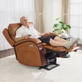 thumbnail image 2 of MCombo Chaise en Similicuir Recliner pour Aînés, Power Lift, Massage et Chaleur, Appuie-Tête Réglable, 2 of 9