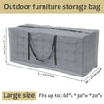 thumbnail image 4 of POINTERTECK Sac de Rangement pour Coussins de Meubles de Jardin Housse de Coussin de Jardin Extérieur avec Poignée et Sac de Transport Résistant aux Déchirures 210T Polyester Sac de Rangement pour Arbre de Noël pour Maison et Patio, 4 of 4