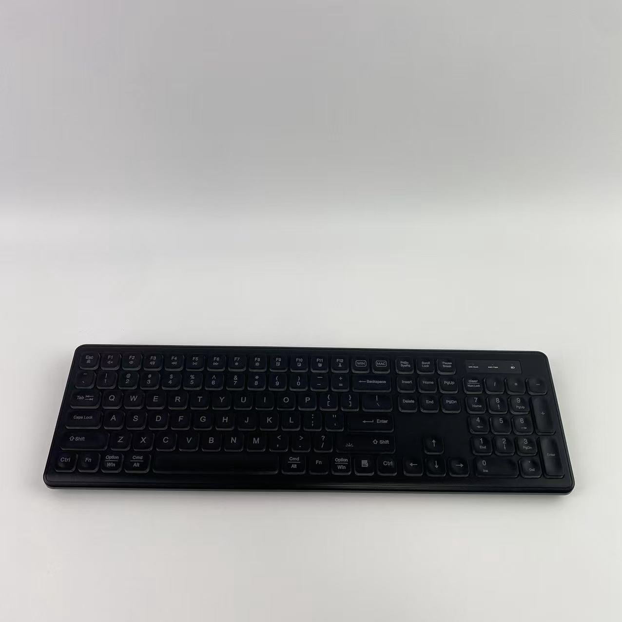 VALERYXIS Computer keyboard, wireless keyboard, rechargeable and illuminated letters, full-size