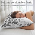 thumbnail image 5 of Grey Leaves Pillow Covers, Linen Long Throw Pillow Case, Summer Botanical Holiday Pillow Protector Decorative Cushion Cover for Living Room/Bedroom 12" x 20", 5 of 8