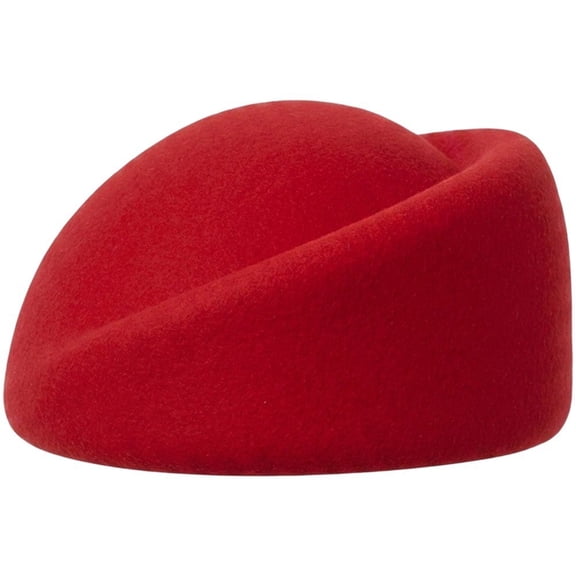 Hsqqdc Women Wool Pillbox Hat Vintage Fascinator Base Formal Church Wedding Winter Stewardess Cap