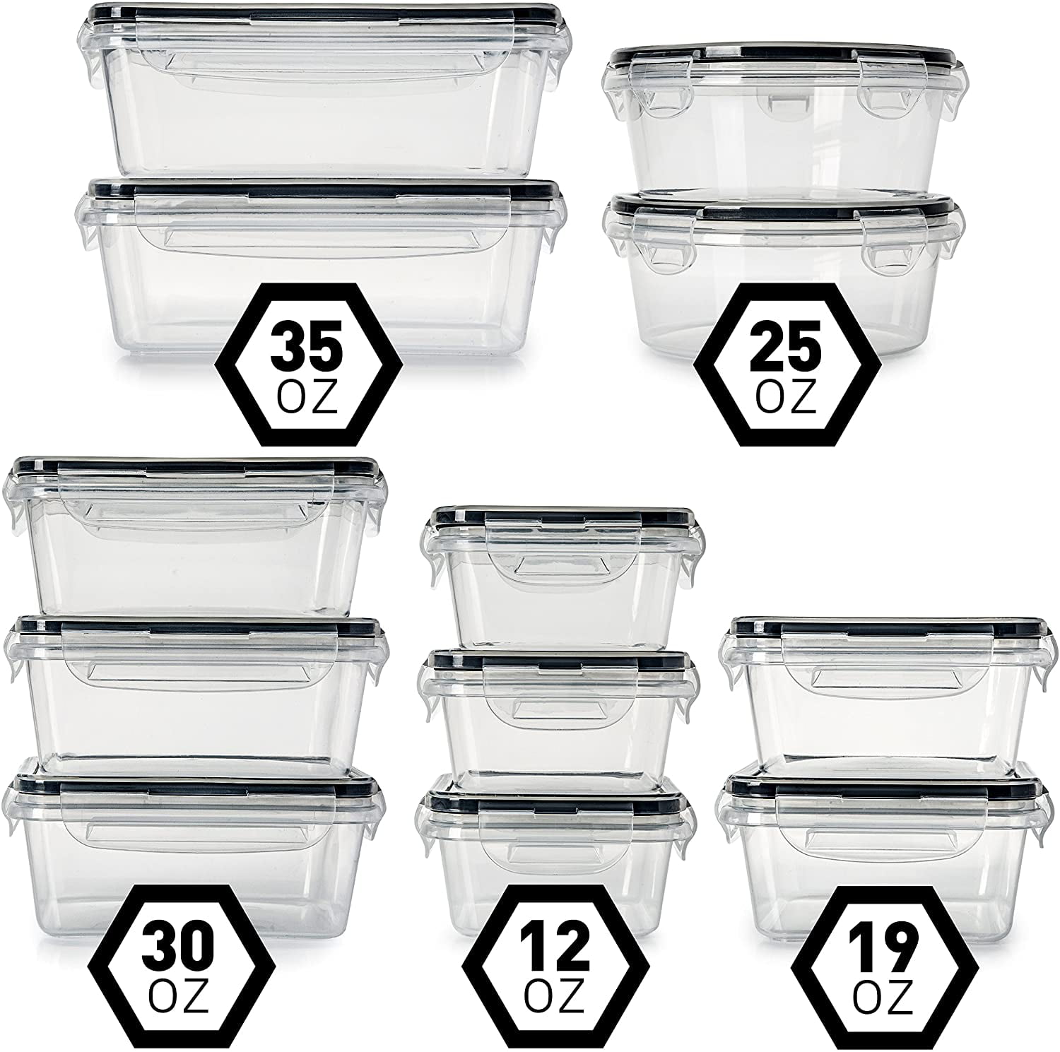 Fullstar Food Storage Containers with Lids Airtight Leak Proof Easy Snap Lock 
