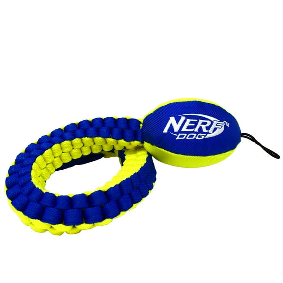 Nerf Dog Vortex Chain Tug Dog Toy with Durable Braided Nylon, 25 inch