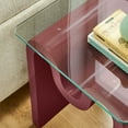 thumbnail image 4 of Modway Ondine Unique Wave Shaped Tempered Glass End Table in Spiced Apple, 4 of 9