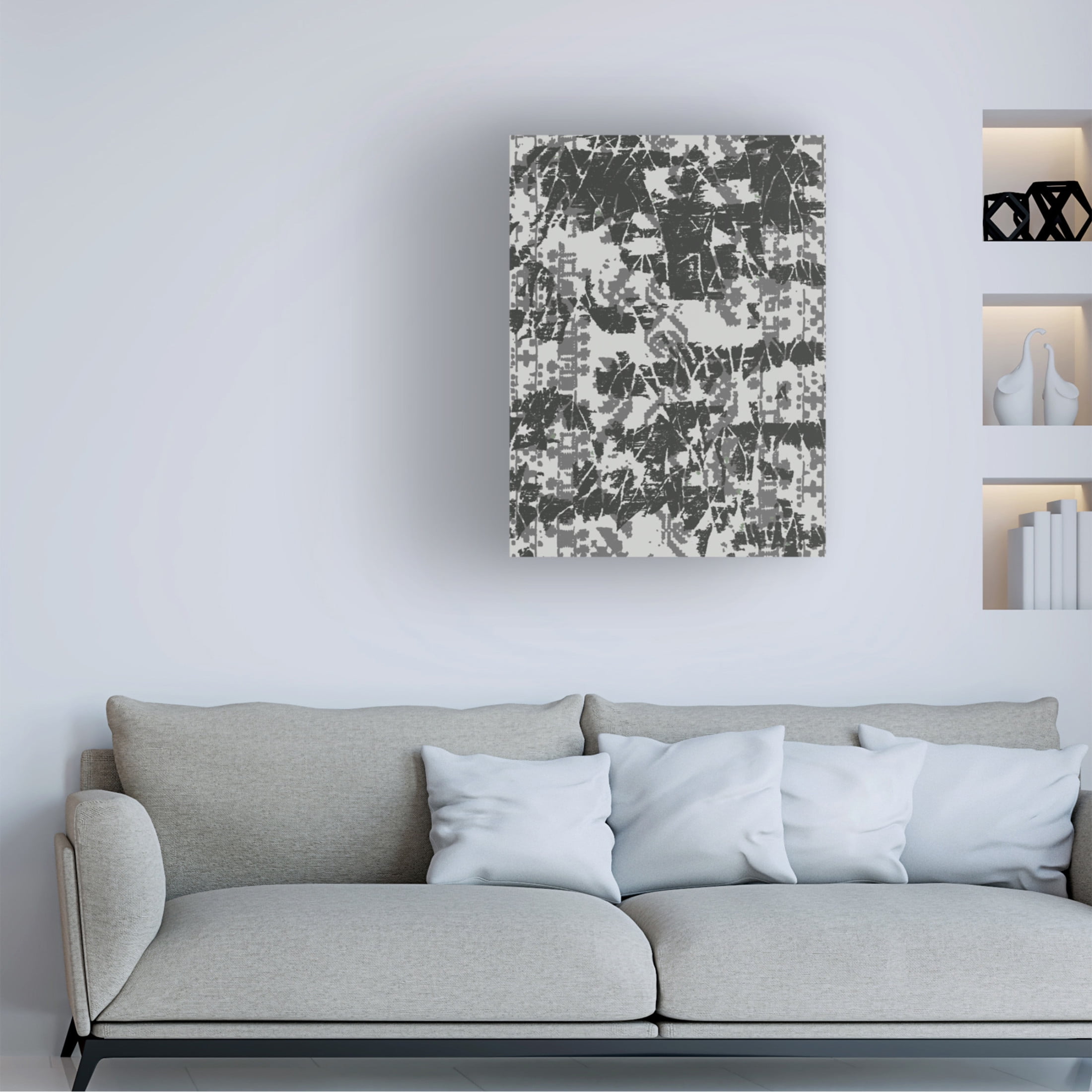 Canvas Wall Art - Maliq 'Ethno Fragments' Wall Art for Living Room, Bedroom, or Office Décor by Trademark Fine Art - 24 x 32 Inches