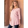 thumbnail image 6 of Roaman's Women's Plus Size Lace Yoke Pullover Sweater, 6 of 6