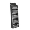 thumbnail image 2 of Organizador de almacenamiento para sobre la puerta con 5 bolsillos grandes y estantes colgantes detrás de la puerta. Negro, 2 of 9