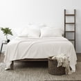 thumbnail image 2 of iEnjoy Home 4-PC Chevron Embossed Microfiber King Bed Sheet Set in Ivory, 2 of 3