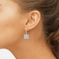 thumbnail image 3 of Diamond Dangle Earring | 4 Carat IGI Certified Princess Shape Lab Grown Diamond Dangle | 14K in White Gold | Lyra Halo Lab Diamond Earrings | Prong Setting | FG-VS1-VS2 Quality | Friendly Diamonds, 3 of 6