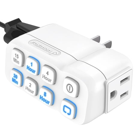 Fosmon Countdown Plug-in Timer, Dual Outlet, 15A