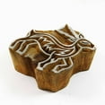 thumbnail image 3 of Handcarved Printing Block Wooden Stamp Deer Print Textile Blockprint Stamp, 3 of 3