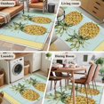 thumbnail image 5 of 3'x5' Area Rugs, Summer Pineapple Indoor Outdoor Area Rug for Living Room Bedroom, Yellow Blue Green Striped Geometric Washable Bathroom Rugs Kitchen Floor Carpet Mats Home Decor Aesthetic, 5 of 8