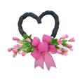 thumbnail image 4 of Corona de corazón de tulipanes artificiales, adorno colgante, guirnalda floral moderna, para colgar para la oficina, 4 of 9