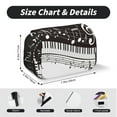thumbnail image 5 of Hirioo Piano Keys With Musical Notes for Large Grid Mesh Pencil Case with Zipper Stationery Organizer Case, 5 of 7