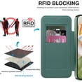 thumbnail image 4 of Dteck Magnetic for Google Pixel 9 Pro XL Case 2024, Compatible with MagSafe, Full Body Flip Folio Wallet Case with FID Blocking Card Slot, Anti-Scratch Clear Back Cover for Pixel 9 Pro XL,Deep Green, 4 of 6