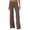Brown, variant on Fold over Yoga Pants for Women Low Rise Straight Leg Sweatpants Y2k Solid Color Stretchy Leggings Black S