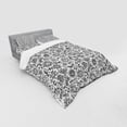 thumbnail image 2 of Ambesonne Black and White Bedding Set 4 Pcs, Floral Sketch, Queen, Black White, 2 of 2