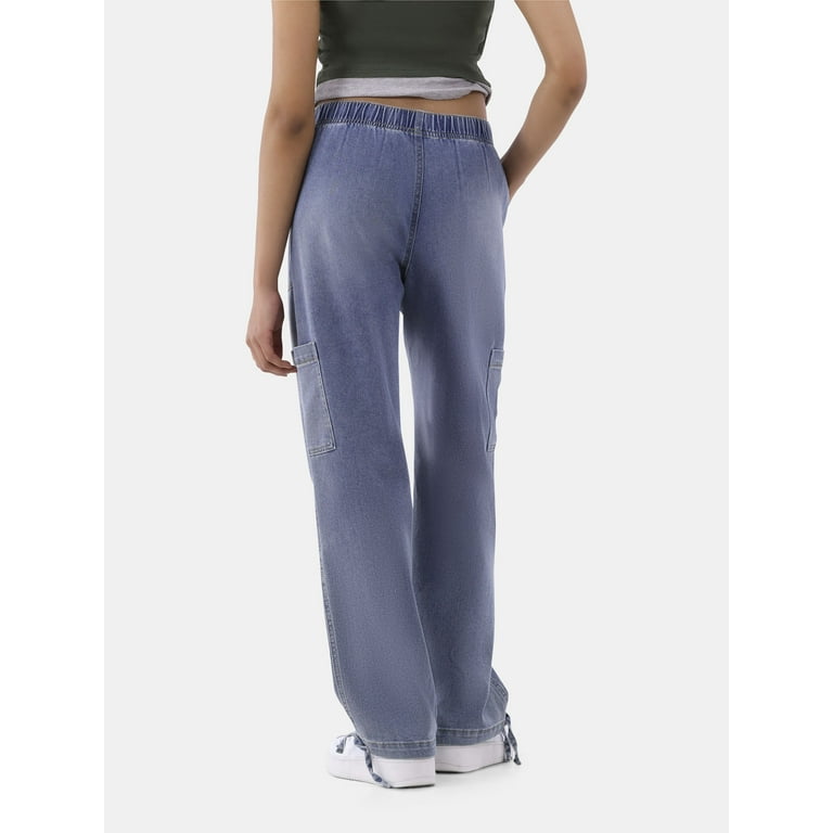 No Boundaries Wide Leg Utility Jeans, 30.5” Inseam, Women's No Boundaries Wide Leg Utility Jeans, 30.5” Inseam, Women's