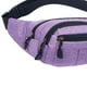 thumbnail image 3 of Riñoneras para hombre y mujer, riñonera con bolsillos con cremallera y correas ajustables para uso informal. Violeta, 3 of 4
