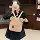 thumbnail image 5 of Guardurnaity Mochila cómoda y duradera para mujer con cierre de cremallera, bolso para padres e hijos, mochila de felpa Mochilas Caqui, 5 of 6