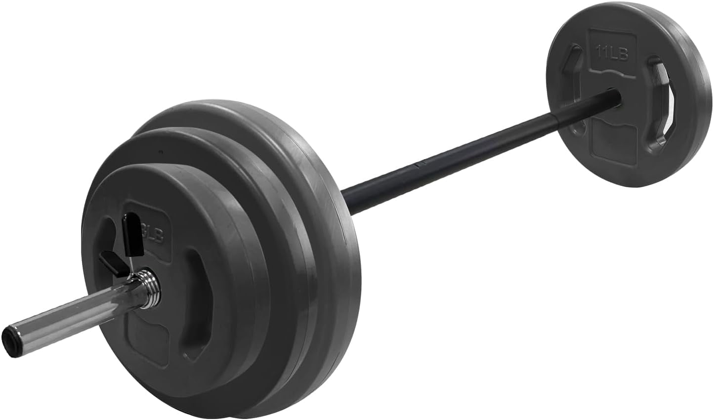 Adjustable Barbell Weight Set, Adjustable Free Weights for Home and Gym Workout，Black