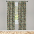thumbnail image 3 of Ambesonne Moroccan Curtains, Oriental Motifs, Pair of 28"x95", Multicolor, 3 of 5