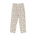 thumbnail image 2 of Vsdgher Rose Flowers Print Mens Pajama Pants Sleep & Lounge Pants, PJ Bottoms With elastic waistb and Pockets, 2 of 5
