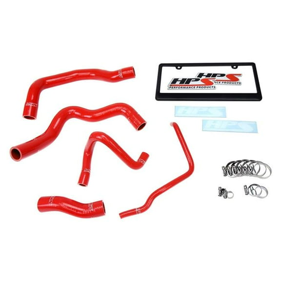 HPS Red Reinforced Silicone Radiator Hose Kit Coolant for Mini 02-08 Cooper S Supercharged