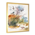 thumbnail image 2 of Designart 'Flying Over The Water With Autumn Landscape' Traditional Framed Art Print, 2 of 4