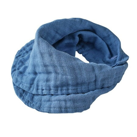 

QWZNDZGR Kangobaby 100% Cotton Solid Print Color Muslin Cotton Infinite Scarf Baby Bib Soft Breathable Baby Burp Cloth