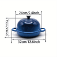 thumbnail image 3 of Enameled Cast Iron Bread Oven, 5 Qt Dutch Oven for Sourdough Bread Baking, Round Bread Oven for Bread Baking, Non-Stick Enameled Cast Iron Dutch Oven Pot with Lid, 3 of 6