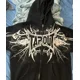thumbnail image 3 of Sudadera con capucha y cremallera con estampado de calaveras y moda gótica vintage Y2k para otoño e invierno, abrigos de manga larga estilo hip hop, sudadera holgada con capucha para mujer, 3 of 5