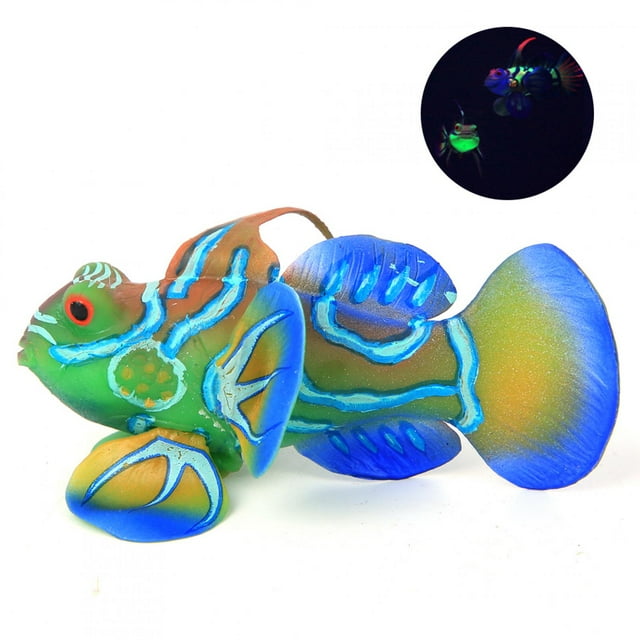 ABS Simulation Frogfish, Aquarium Simulation Frogfish, Luminous For Aquarium Green Blue
