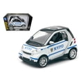 thumbnail image 1 of Smart For Two NYPD Police Car 1/24 Diecast Model Car de New Ray New Ray 71203, 1 of 1