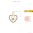 thumbnail image 3 of Angara Natural Diamond Necklace - Diamond Heart Pendant with Infinity Loop in 14K Yellow Gold for Women, 3 of 8