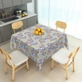thumbnail image 2 of Nanqianyi Light Blue Daisy Floral 60x60 Inch Tablecloth,Waterproof Polyester Table Cover For Picnic Birthday Party Decor, 2 of 6