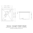 thumbnail image 2 of 15x 17x10 Inches Gunmetal Black 16-Gauge Stainless Steel Undermount Single Bowl Kitchen Sink (10 Inches Deep), 2 of 8