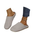 thumbnail image 2 of KANG Cozy Striped Slippers Indoor Outdoor Soft Comfortable Warm Slip On Fuzzy Home Shoes For Ladies, 2 of 7