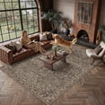 thumbnail image 3 of BERTHMEER 8'x10' Area Rugs for Living Room Bedroom Vintage Brown Carpets Kitchen Office Machine Washable Farmhouse Dining Room Oriental Rugs Non Slip Traditional Distressed Rugs, 3 of 9