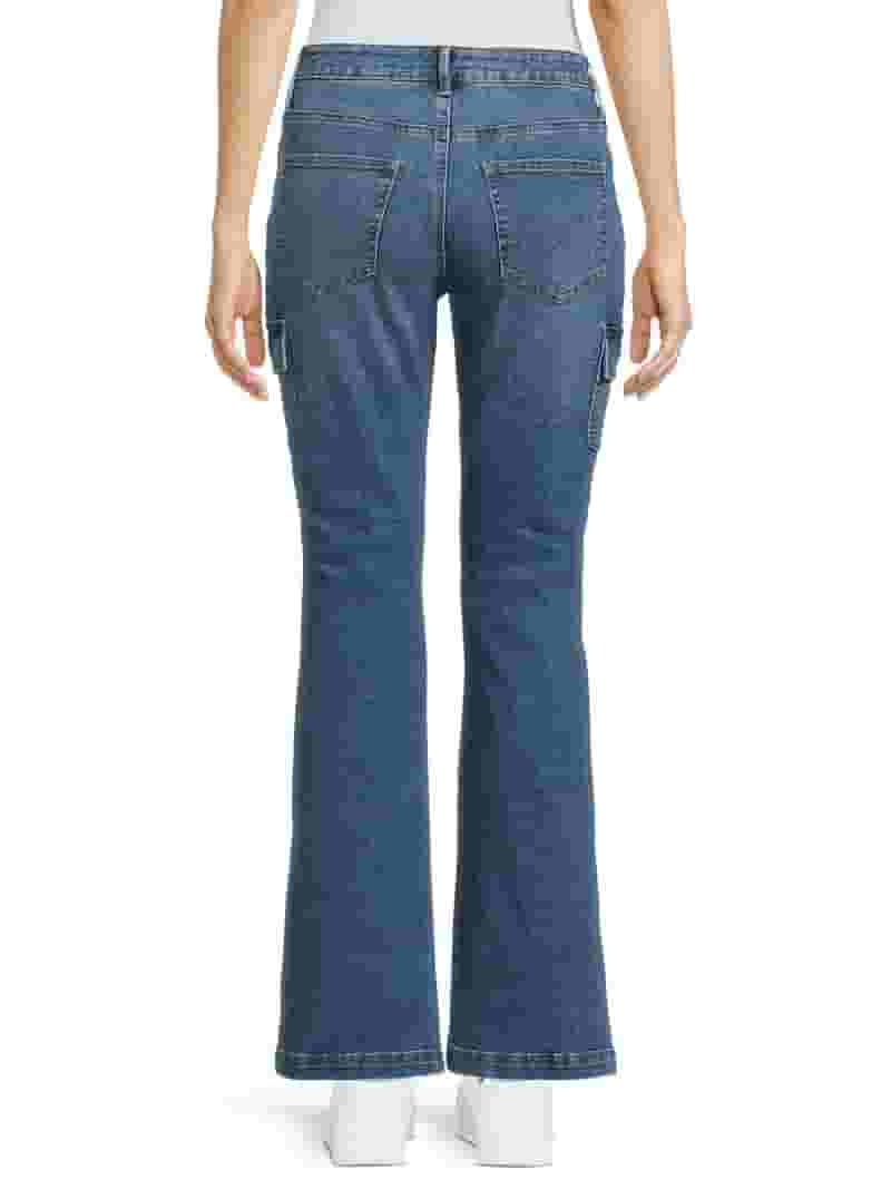 【BeDevil】Button Cargo Bootcut Pants No Boundaries Cargo Bootcut Pants - Cargo Pants - Walmart.com