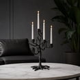 thumbnail image 4 of Spooky Tree Branch Votive Candle Holder, Gothic Halloween Tabletop Centerpiece, Resin Twisted Bare Tree with 5 Candle Slots, Iron Style Haunted Themed Candelabra, Black Creative Home Decor, 4 of 6