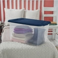 thumbnail image 4 of Sterilite 64 Quart Latching Plastic Storage Box Container Tote, Marine Blue, 4 of 11