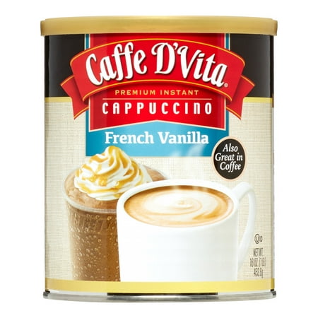 Caffe D'Vita Instant Cappuccino, French Vanilla, 16 Oz, 1