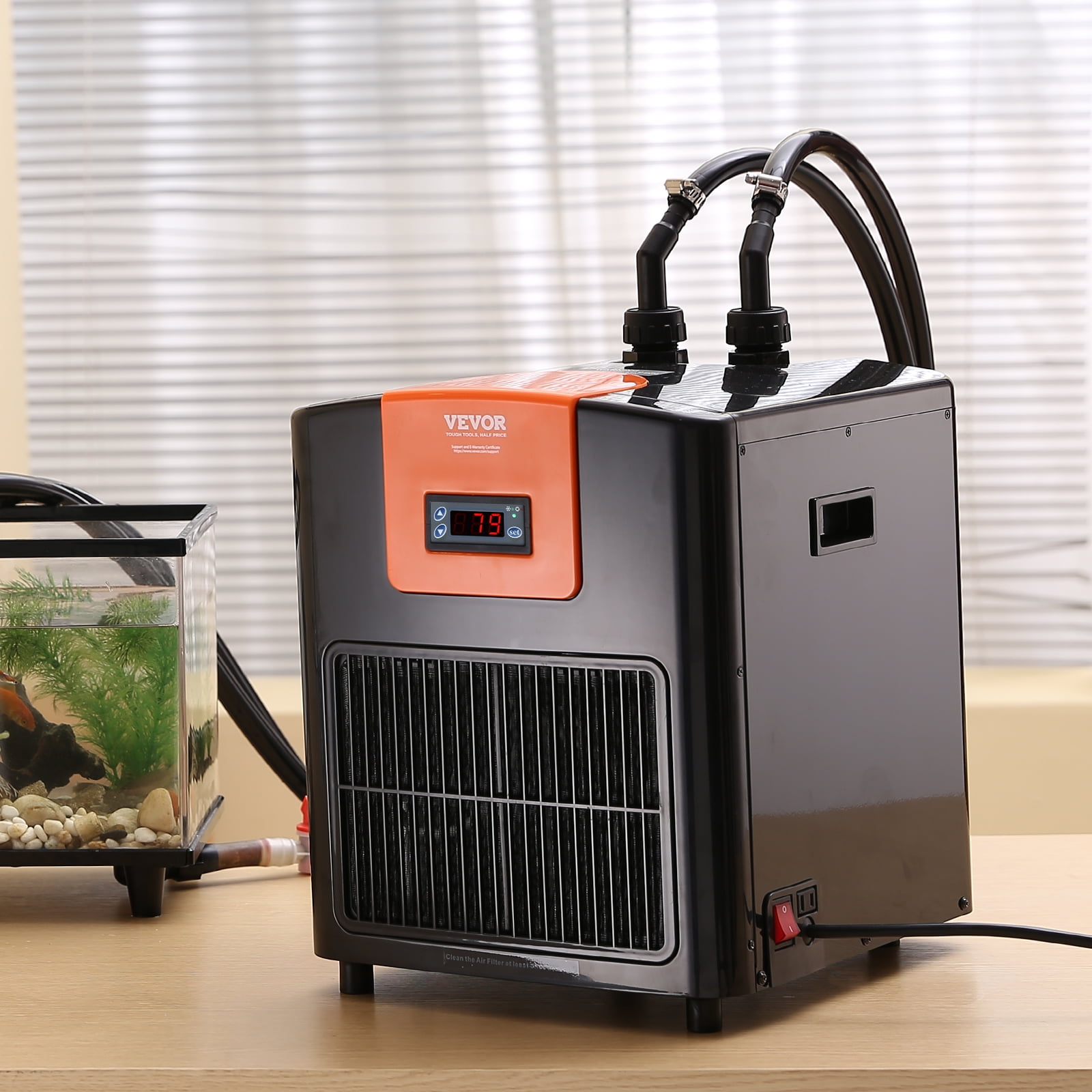 BENTISM Aquarium Chiller Hydroponic Water Chiller 1/4 HP 92 Gal Fish Tank Cooler