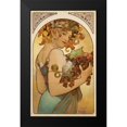 thumbnail image 2 of Mucha, Alphonse 13x18 Black Modern Framed Museum Art Print Titled - Fruit, 2 of 5