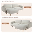 thumbnail image 4 of Get Set Style 86" Wide Convertible Sectional Sofa, Modern L Shape Couches with Left/Right Reversible Chaise, Mid-Century Sofa with Reversible Cushions (Off White), 4 of 5
