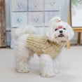 thumbnail image 5 of Suéter para perros pequeños, abrigo de invierno clásico de punto trenzado para perros ColdyEl suéter de punto dulce está hecho de ropa para el clima para perros pequeños Pupp, 5 of 5