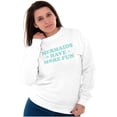 thumbnail image 3 of Mermaids Have More Fun Beach Vibes Women Crewneck Sweatshirt Brisco Brands S, 3 of 6